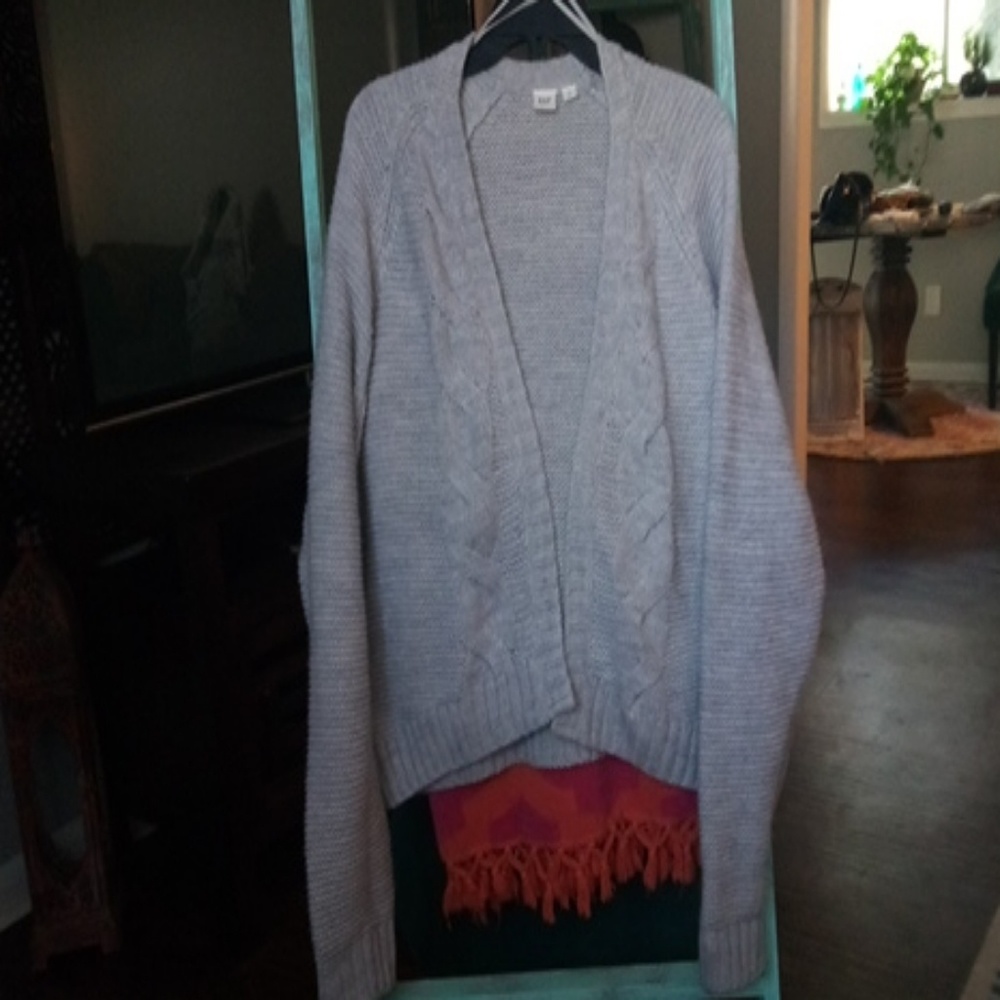 Gray oversized sweater